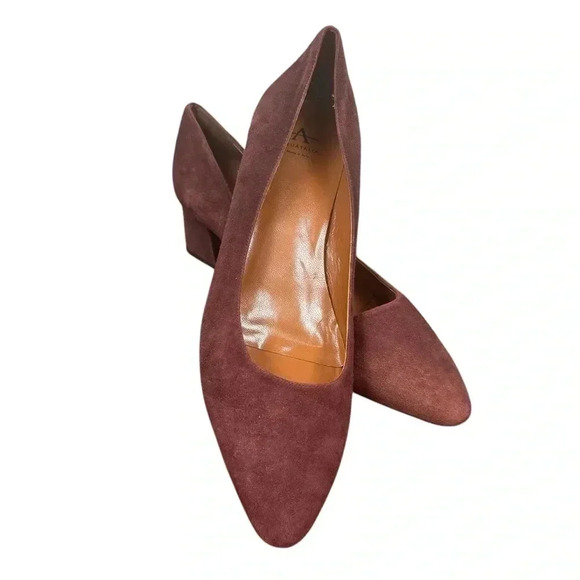 Aquatalia Block Suede pump Pasha Deep Wine Red Pasha US 13 EUC - Picture 5 of 11